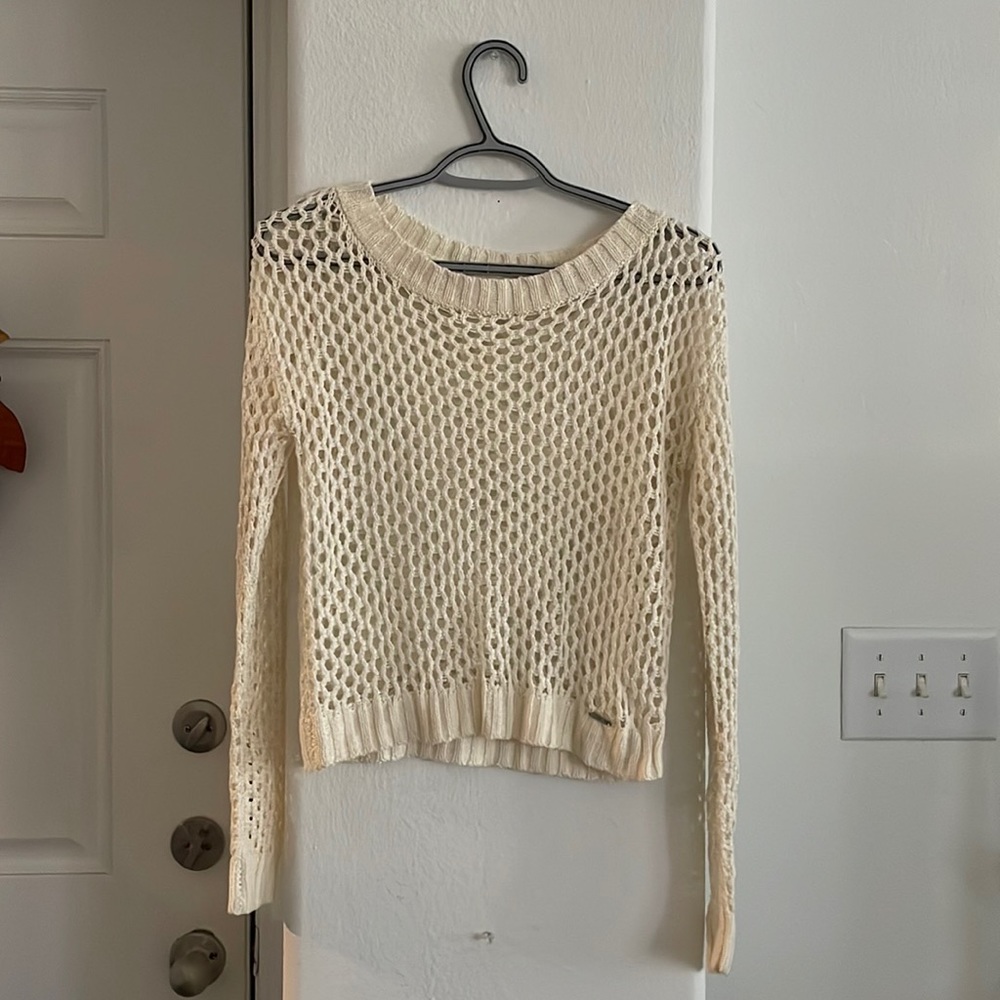 Studio F Ivory Crochet Blouse